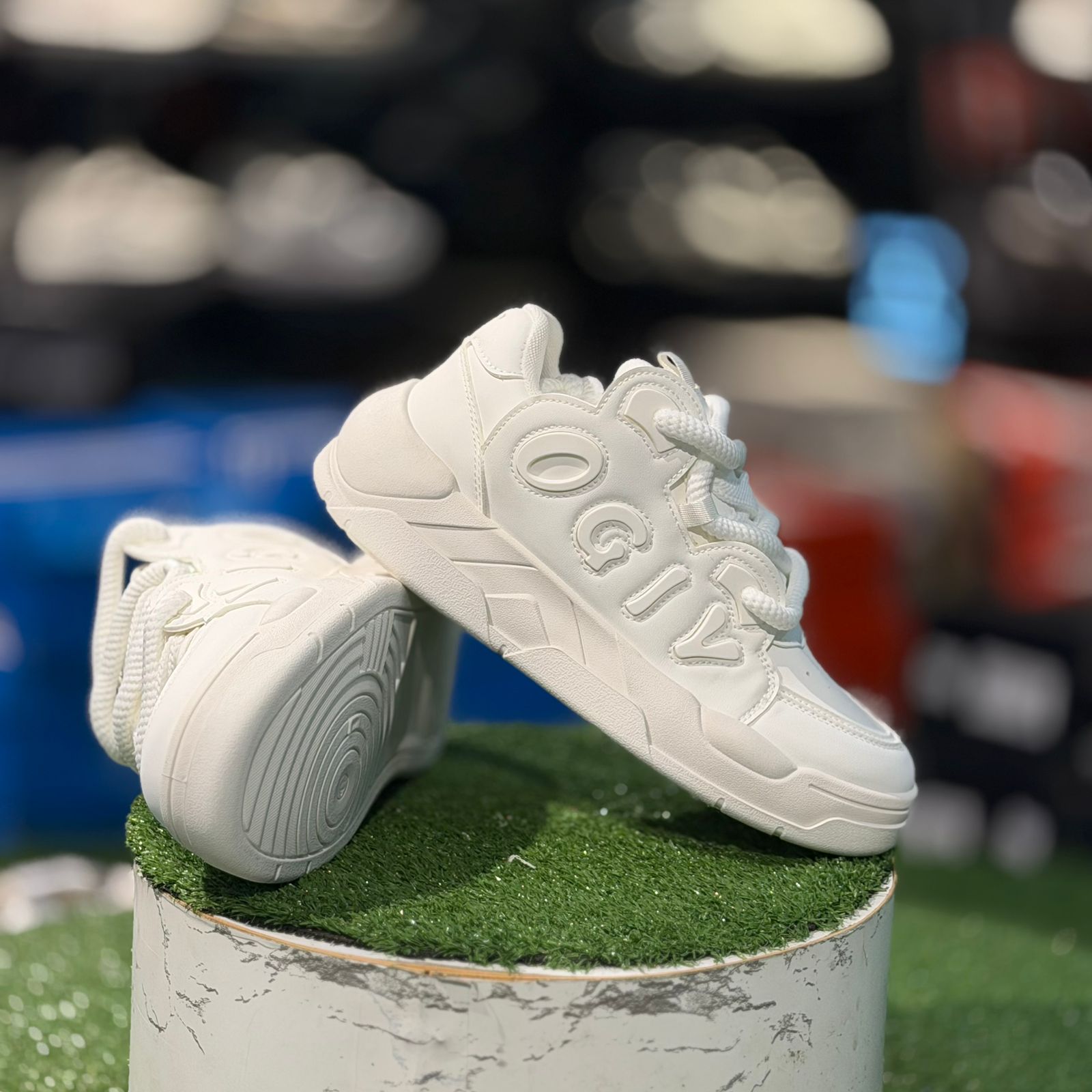 Fashion Chunky Ogiy Retro Full White