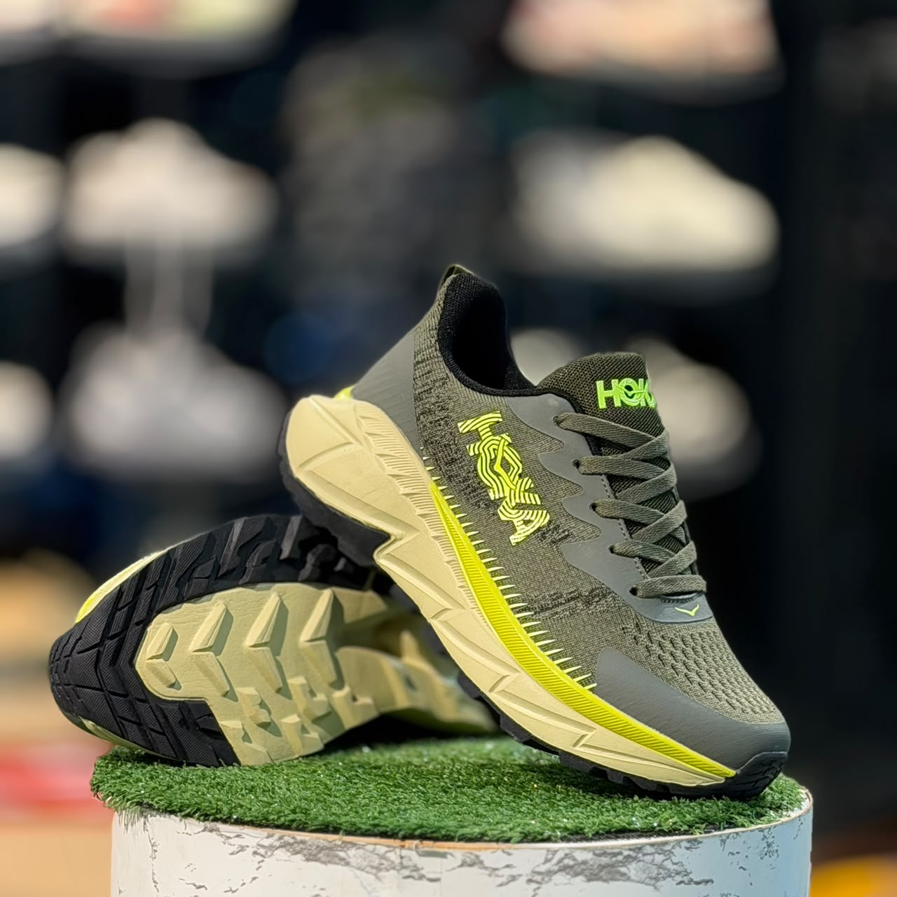 HOKA Skyline-Float X Olive Haze N Celery Running