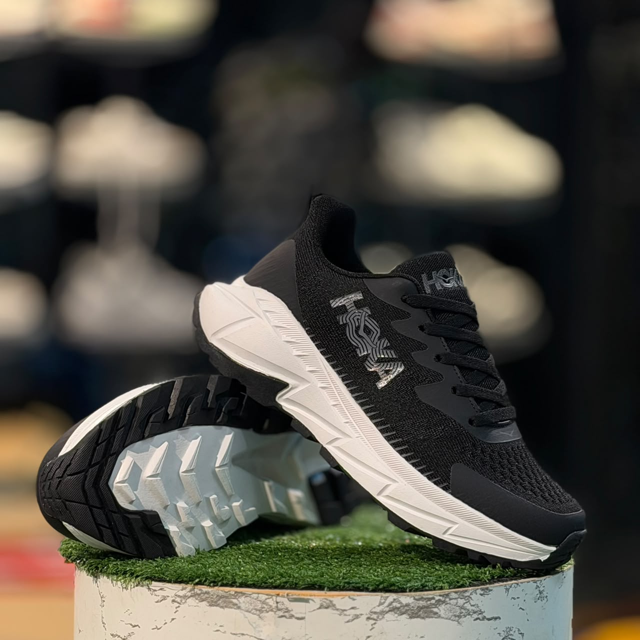 HOKA Skyline-Float X Black N White Running