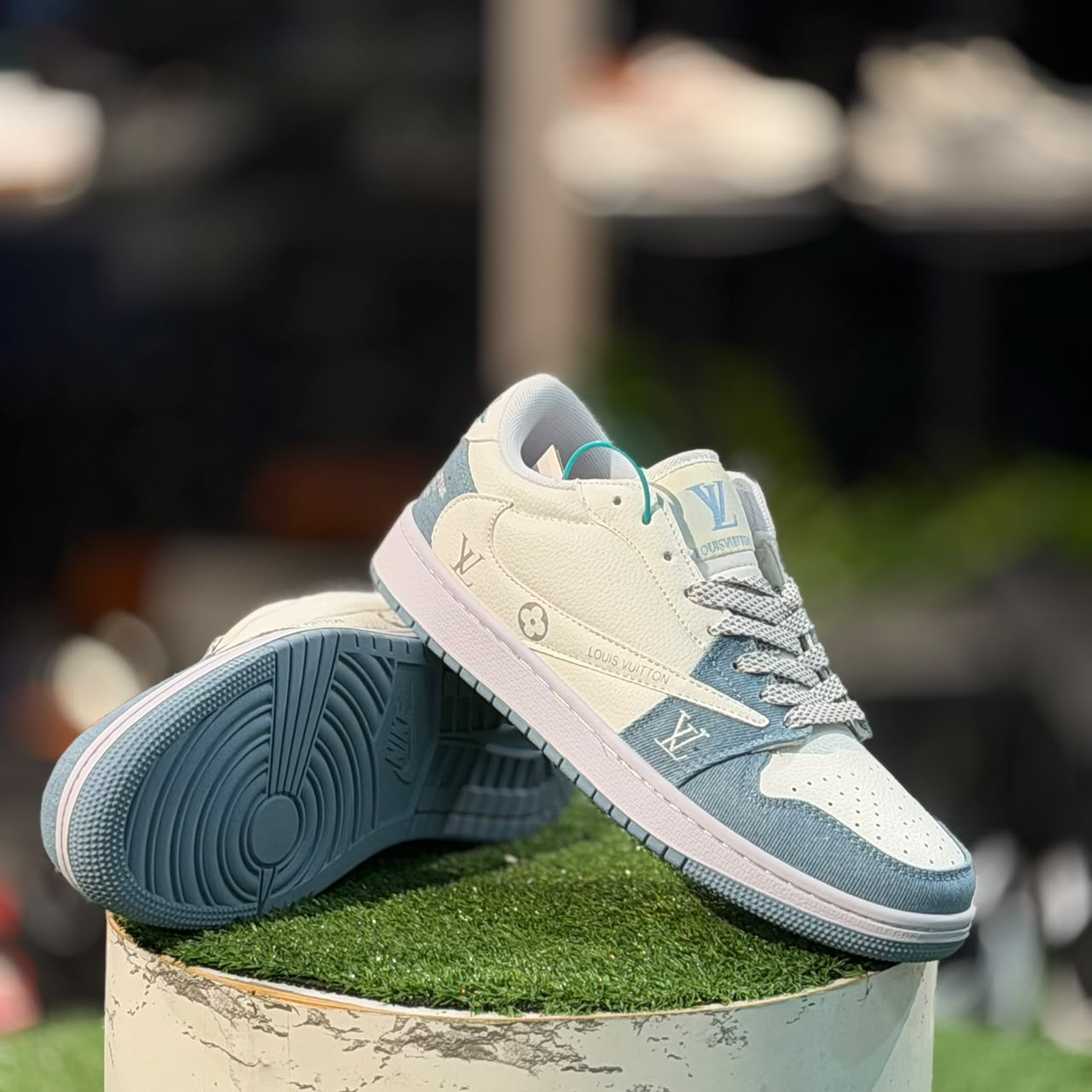 Jordan 1 Low x LV Denim Blue