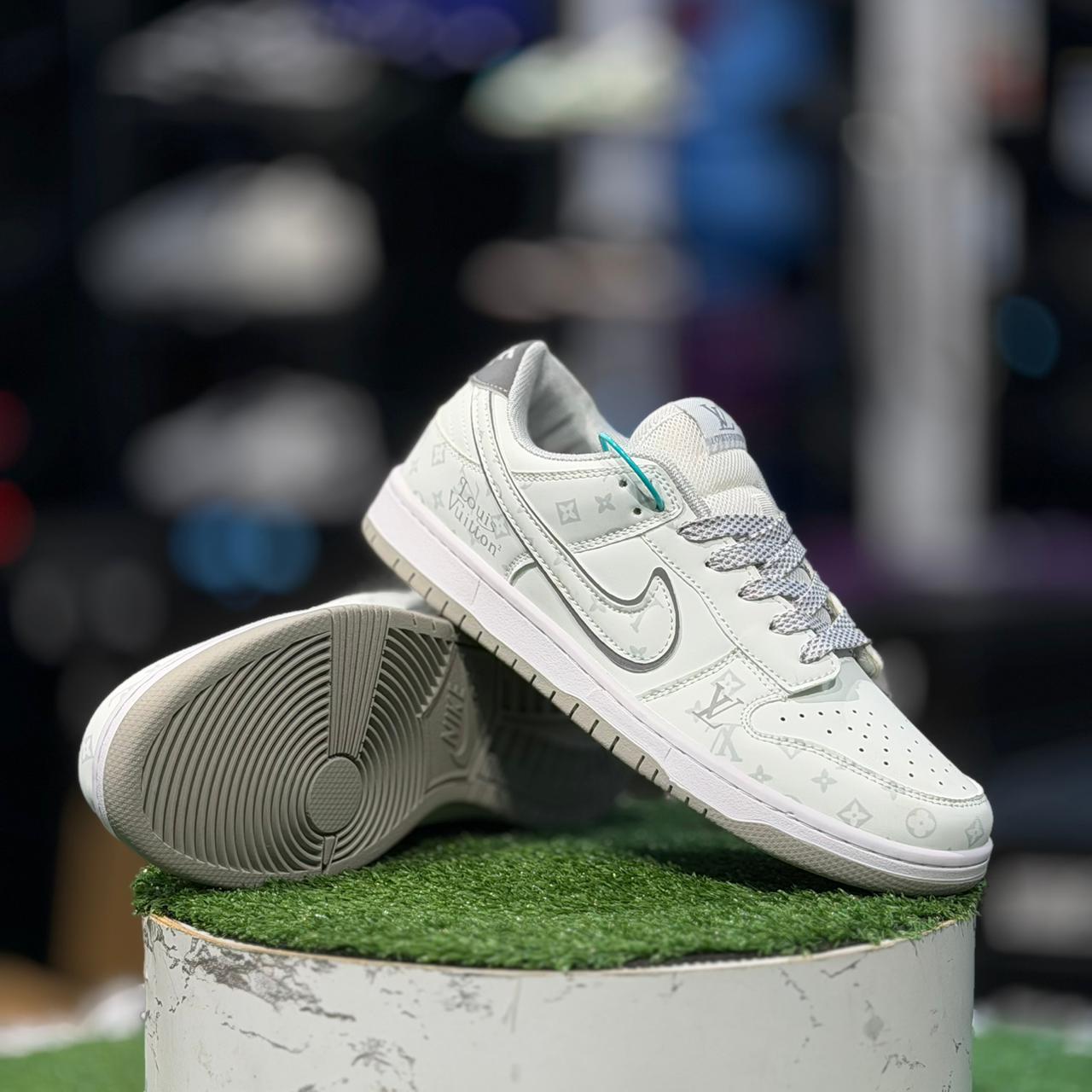 Louis Vuitton X Nike SB Dunk Low White N Grey