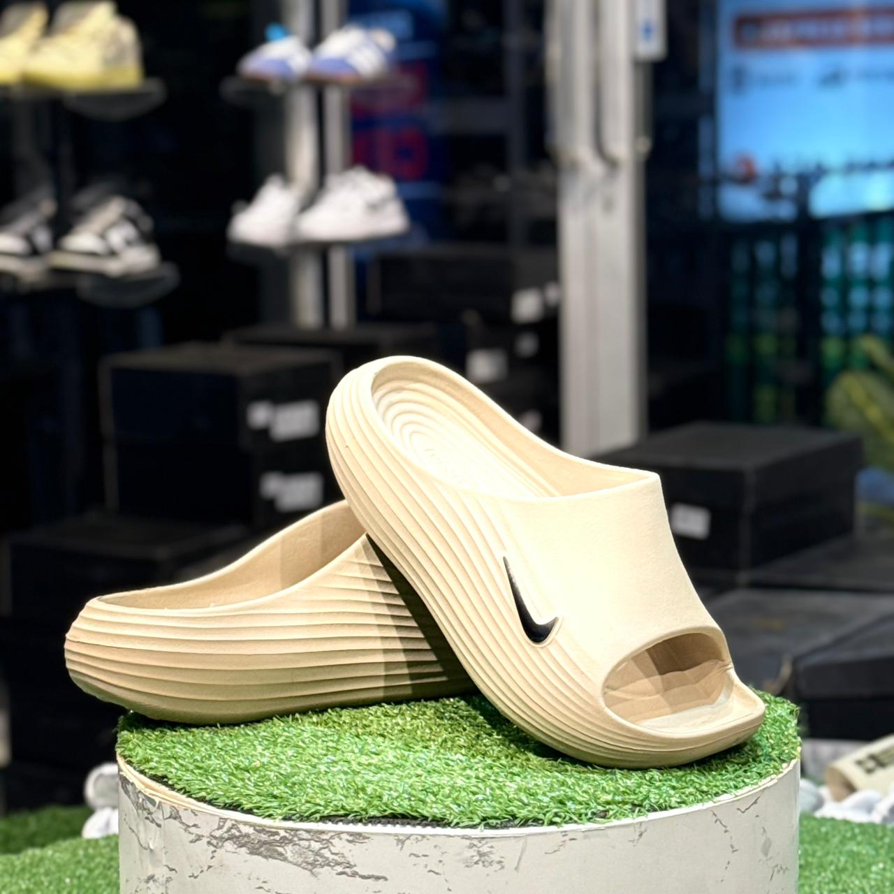 Nike ReactX Rejuven8 Slides Dark Beige