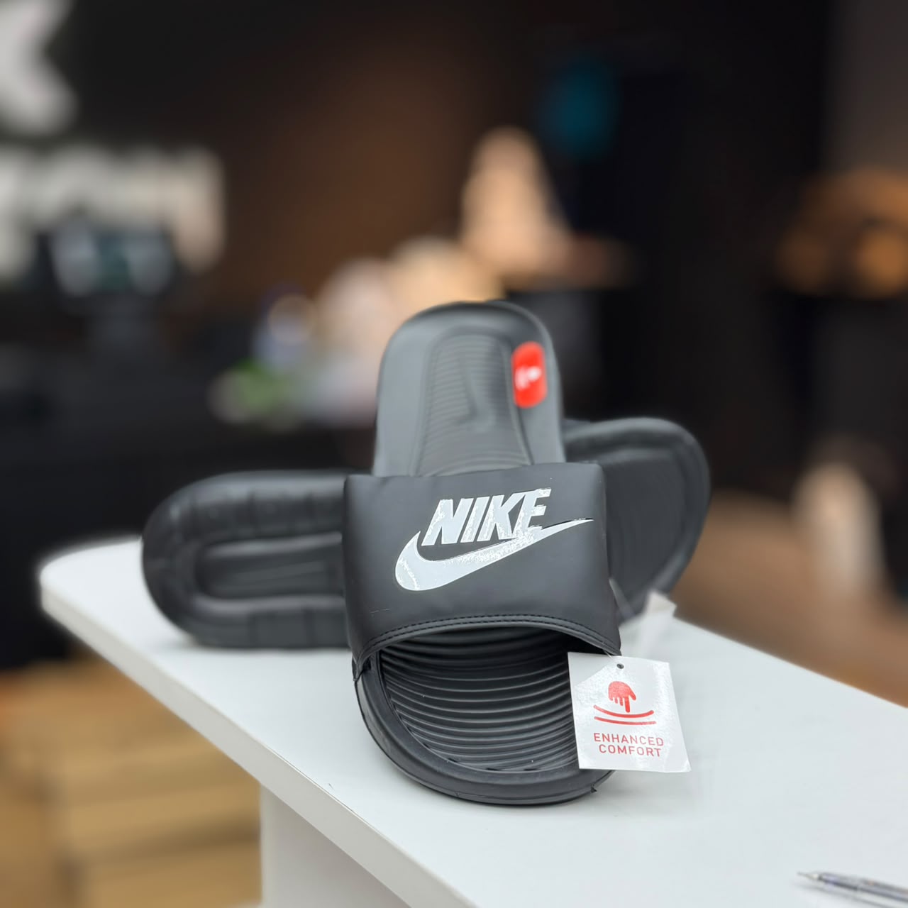 Nike Victori One Slide Black N White