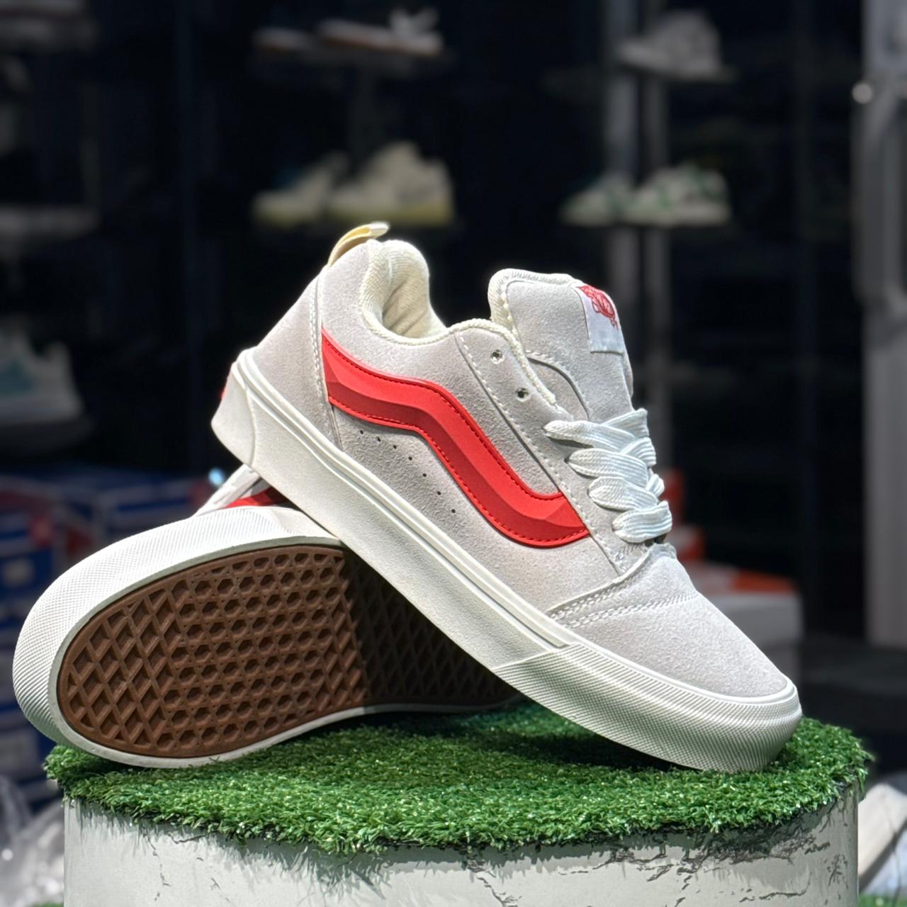 Vans Knu Skool Mesh White Red
