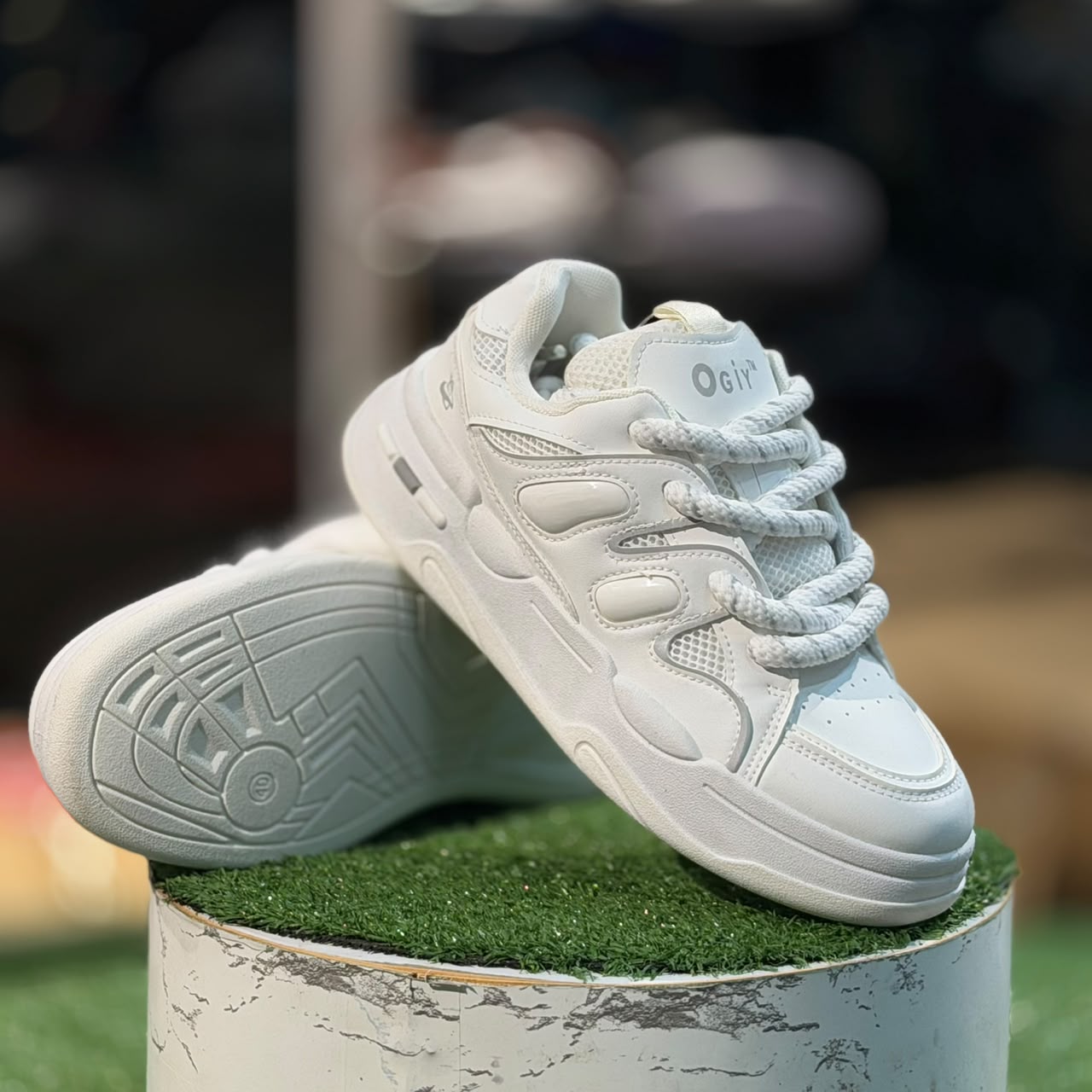  Fashion Chunky Ogiy Full White