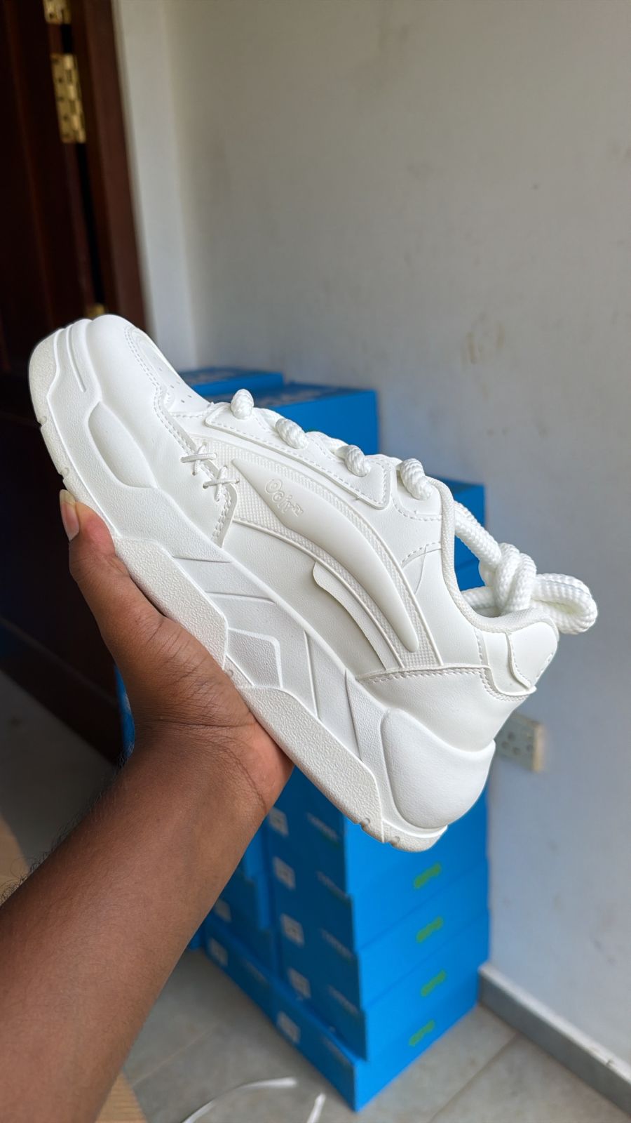  Fashion Chunky Ogiy Zig Zag Full White